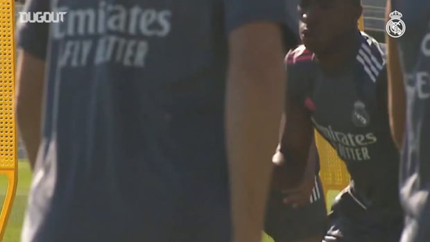 High intensity ball work session at Real Madrid City